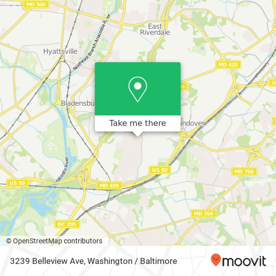 Mapa de 3239 Belleview Ave, Cheverly, MD 20785