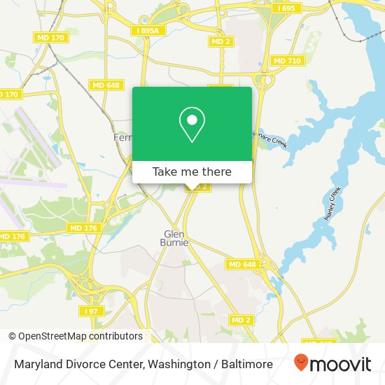 Mapa de Maryland Divorce Center, 7310 Ritchie Hwy