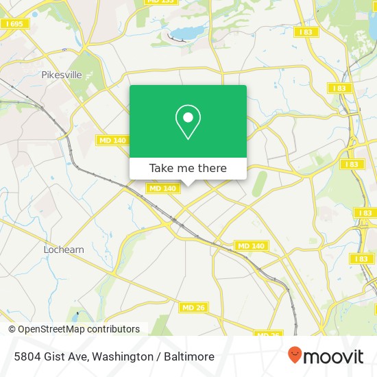 5804 Gist Ave, Baltimore, MD 21215 map