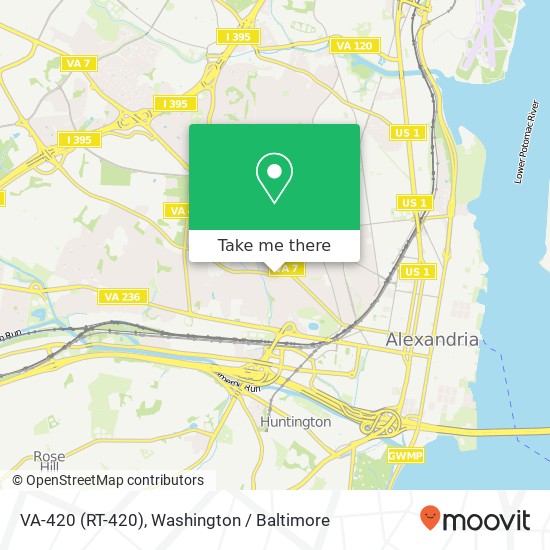 VA-420 (RT-420), Alexandria, VA 22302 map