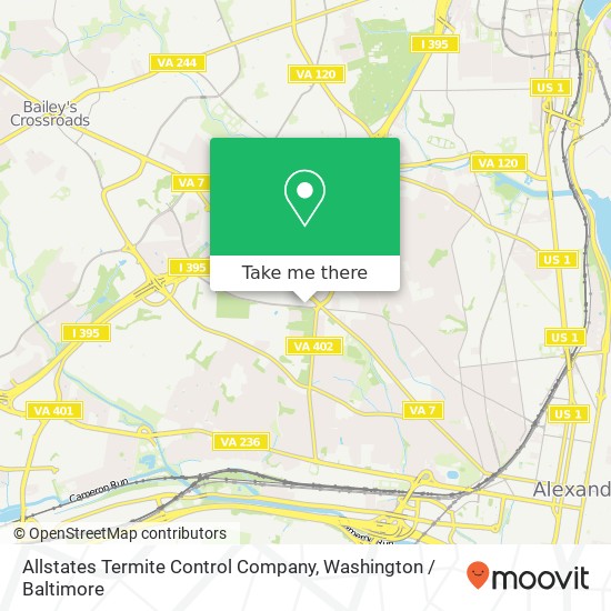 Allstates Termite Control Company, 3543 W Braddock Rd map