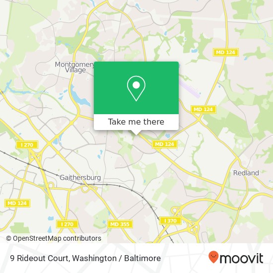 Mapa de 9 Rideout Court, 9 Rideout Ct, Gaithersburg, MD 20877, USA