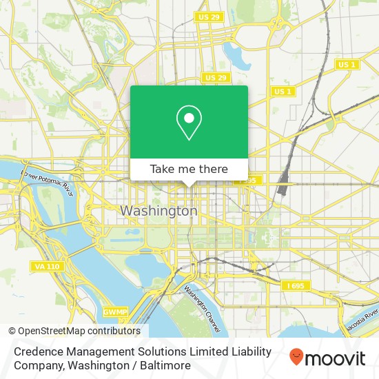 Credence Management Solutions Limited Liability Company, 700 12th St NW map