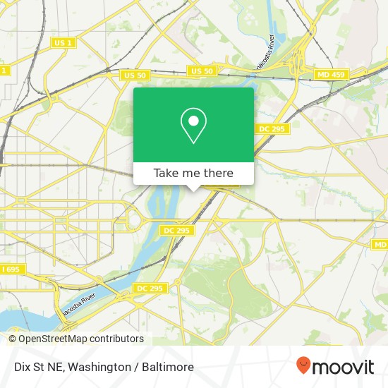 Dix St NE, Washington, DC 20019 map