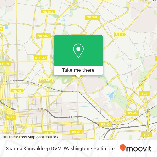 Mapa de Sharma Kanwaldeep DVM, 3233 Erdman Ave