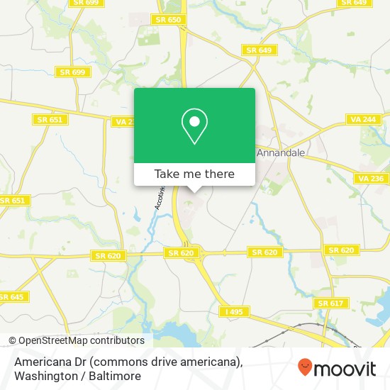 Americana Dr (commons drive americana), Annandale, VA 22003 map