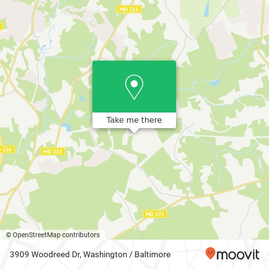 Mapa de 3909 Woodreed Dr, Brandywine, MD 20613