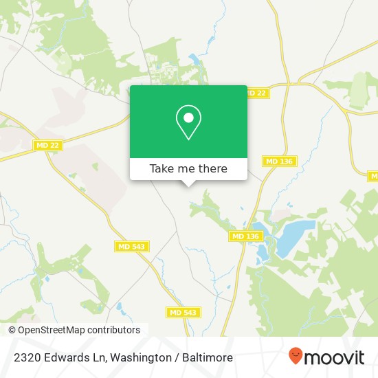 Mapa de 2320 Edwards Ln, Bel Air, MD 21015