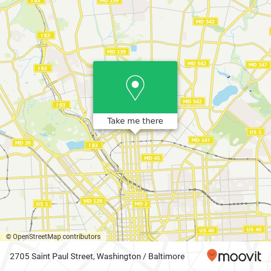 Mapa de 2705 Saint Paul Street, 2705 St Paul St, Baltimore, MD 21218, USA