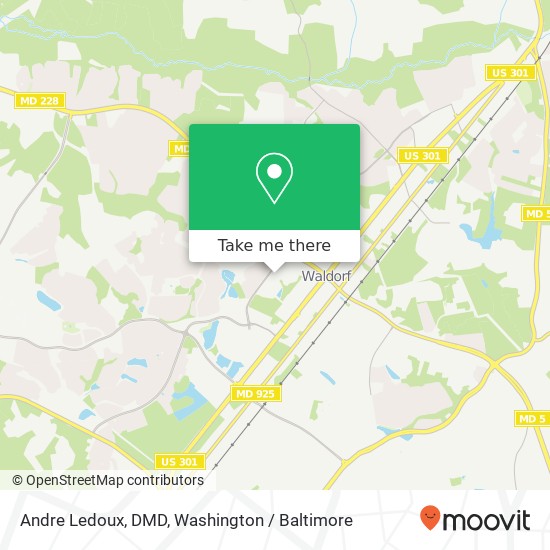 Mapa de Andre Ledoux, DMD, 2992 Waldorf Market Pl