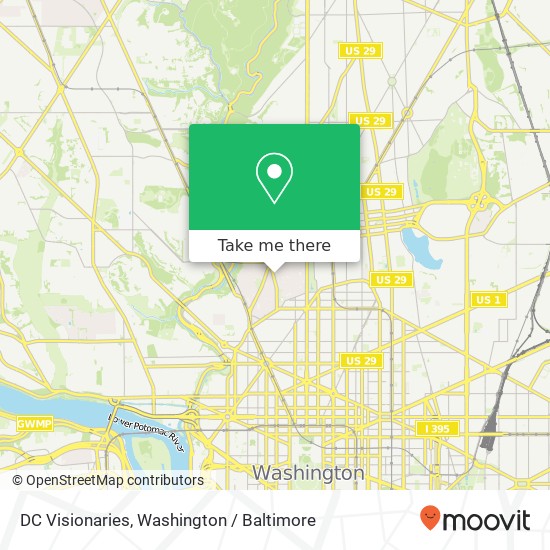 Mapa de DC Visionaries, 2439 18th St NW