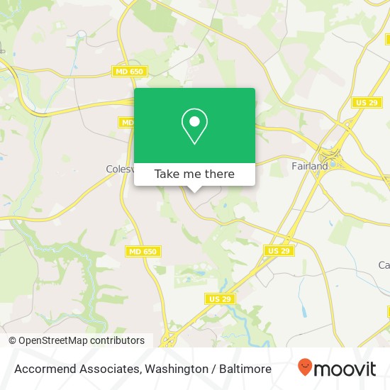 Accormend Associates, 1221 Smith Village Rd map