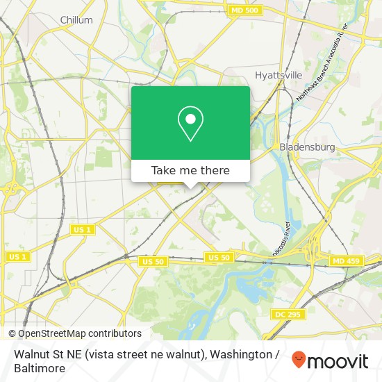 Walnut St NE (vista street ne walnut), Washington, DC 20018 map