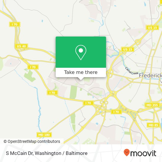 S McCain Dr, Frederick, MD 21703 map
