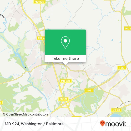 MD-924, Abingdon, MD 21009 map