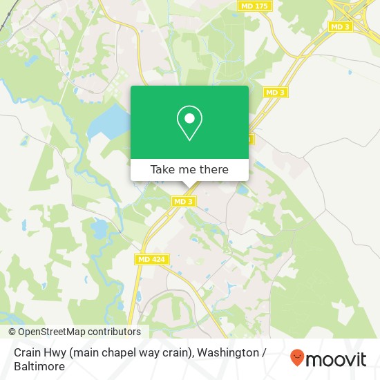 Crain Hwy (main chapel way crain), Gambrills, MD 21054 map