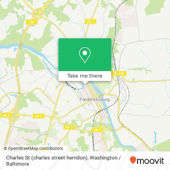 Mapa de Charles St (charles street herndon), Fredericksburg, VA 22401