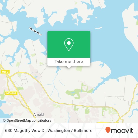 Mapa de 630 Magothy View Dr, Arnold, MD 21012