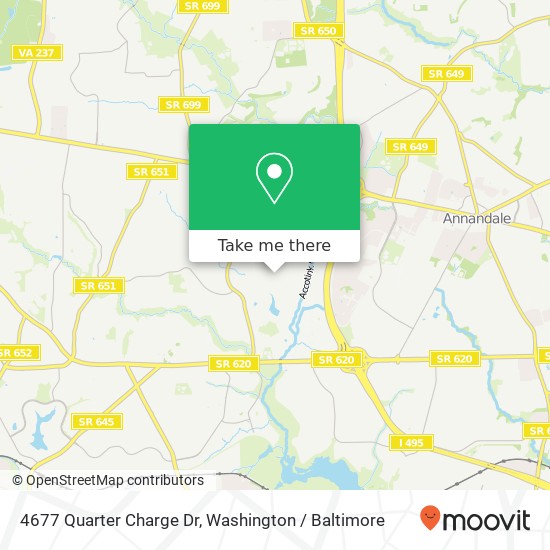 Mapa de 4677 Quarter Charge Dr, Annandale, VA 22003