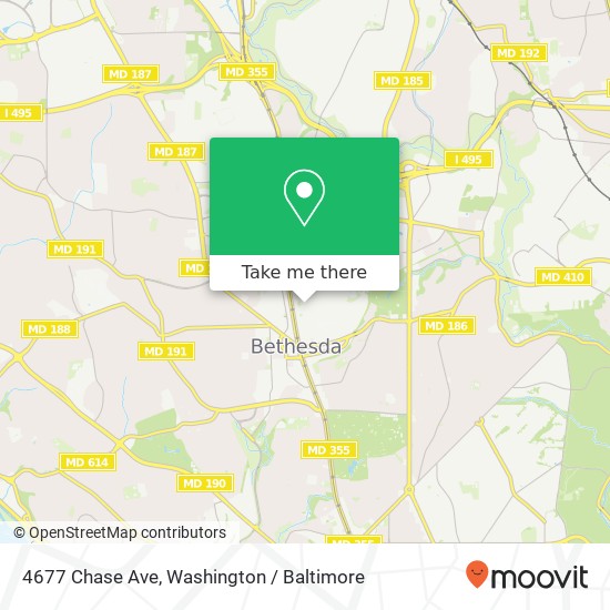 Mapa de 4677 Chase Ave, Bethesda, MD 20814