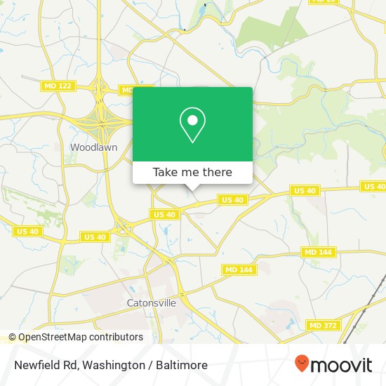Mapa de Newfield Rd, Gwynn Oak, MD 21207