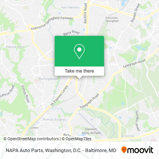 NAPA Auto Parts map