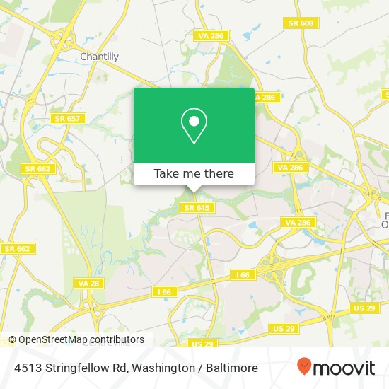 Mapa de 4513 Stringfellow Rd, Chantilly, VA 20151