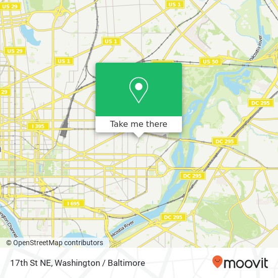 Mapa de 17th St NE, Washington, DC 20002