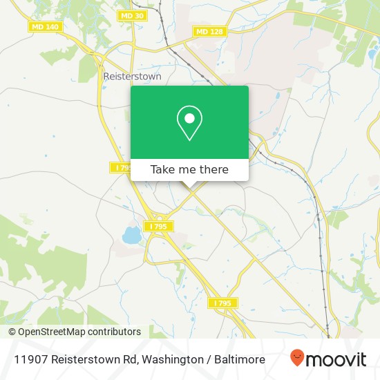 Mapa de 11907 Reisterstown Rd, Reisterstown, MD 21136