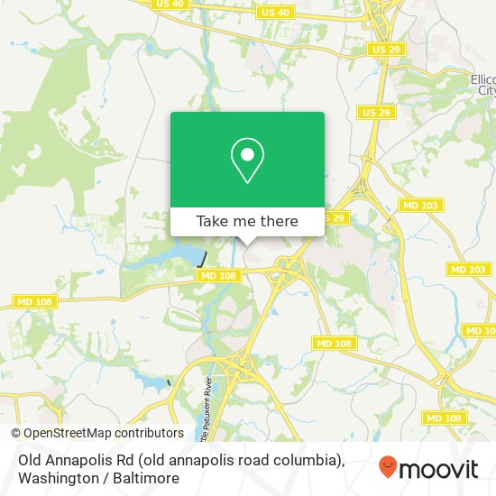 Old Annapolis Rd (old annapolis road columbia), Ellicott City, MD 21042 map