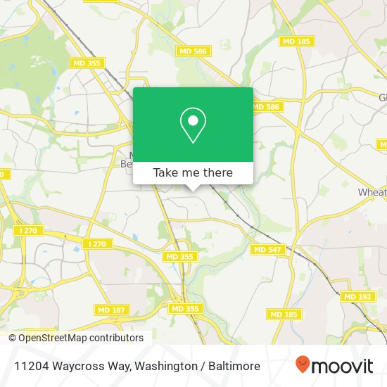 Mapa de 11204 Waycross Way, Kensington, MD 20895
