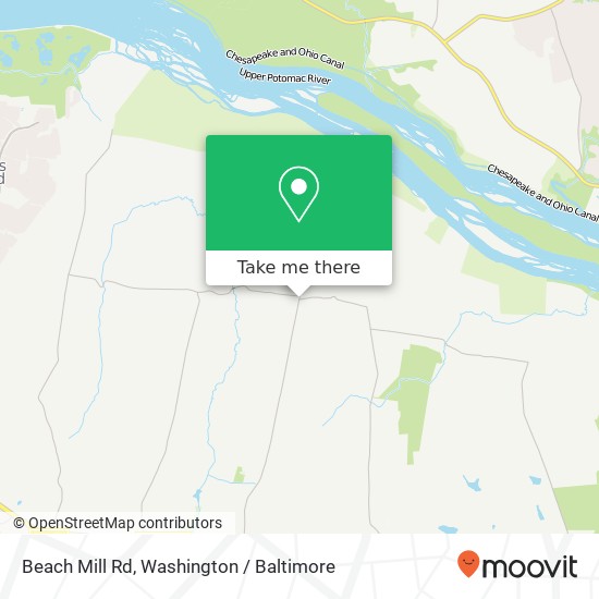 Mapa de Beach Mill Rd, Great Falls, VA 22066