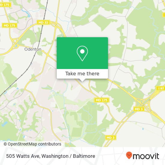 Mapa de 505 Watts Ave, Gambrills, MD 21054