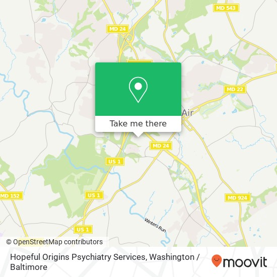 Mapa de Hopeful Origins Psychiatry Services, 260 Gateway Dr