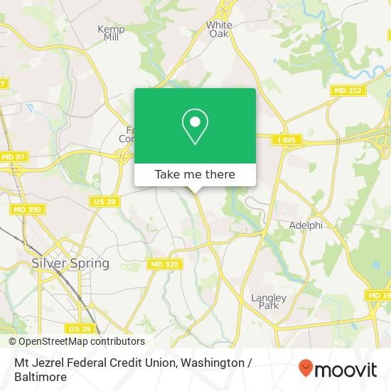 Mapa de Mt Jezrel Federal Credit Union, 420 University Blvd E