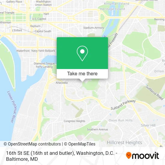 Mapa de 16th St SE (16th st and butler)