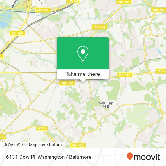 Mapa de 6131 Dow Pl, Capitol Heights, MD 20743
