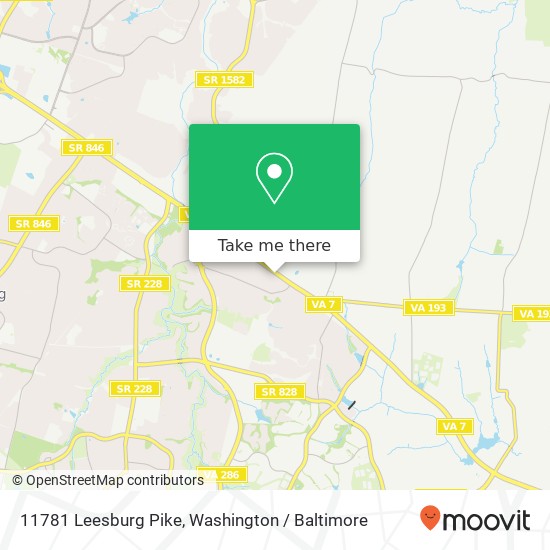 11781 Leesburg Pike, Herndon, VA 20170 map