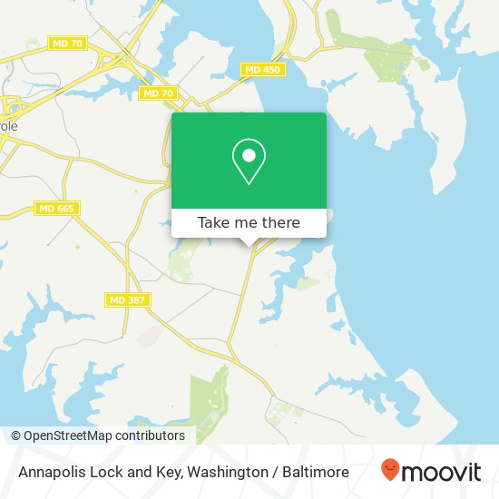 Mapa de Annapolis Lock and Key, 914 Bay Ridge Ave