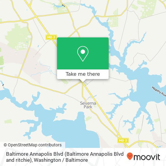 Mapa de Baltimore Annapolis Blvd (Baltimore Annapolis Blvd and ritchie), Severna Park (SEVERNA PARK), MD 21146