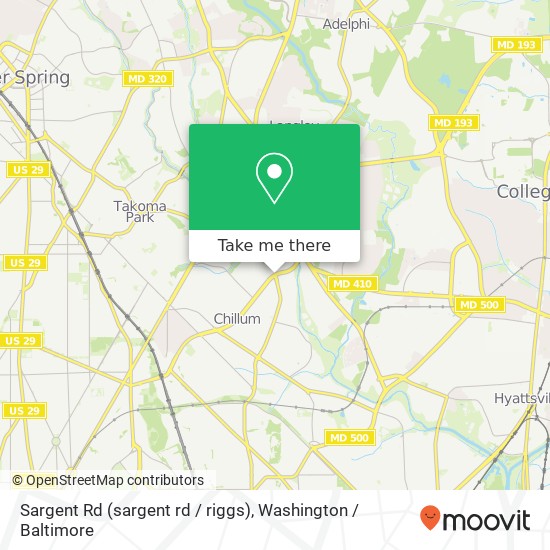 Sargent Rd (sargent rd / riggs), Hyattsville, MD 20783 map