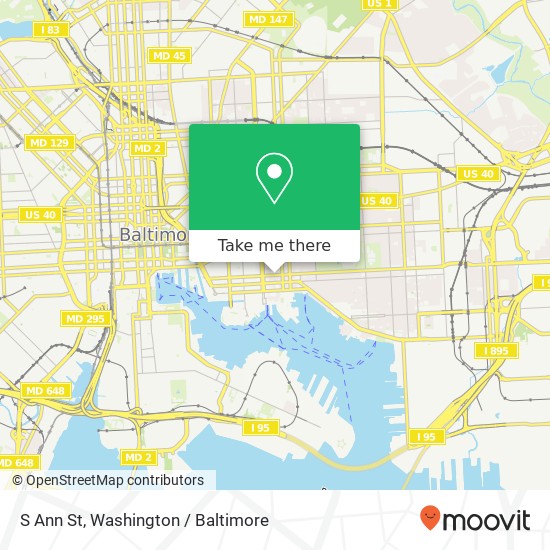 S Ann St, Baltimore, MD 21231 map