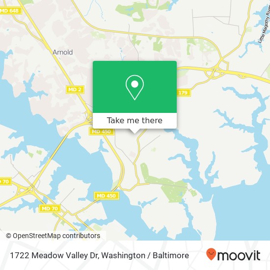 Mapa de 1722 Meadow Valley Dr, Annapolis, MD 21409