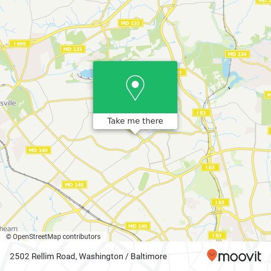 2502 Rellim Road, 2502 Rellim Rd, Baltimore, MD 21209, USA map