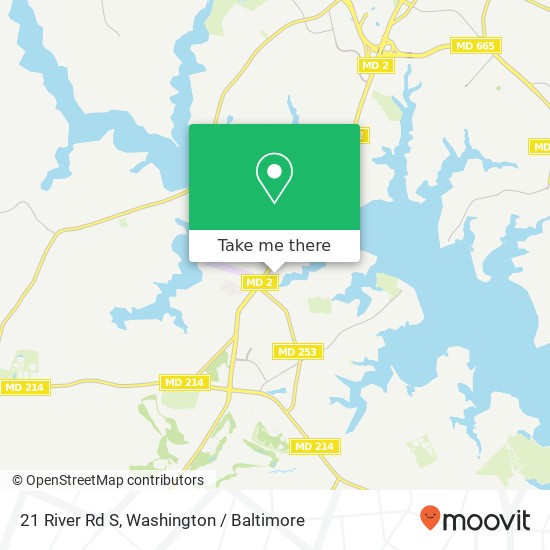Mapa de 21 River Rd S, Edgewater, MD 21037