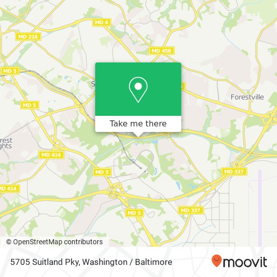 Mapa de 5705 Suitland Pky, Suitland (CAMP SPRINGS), MD 20746