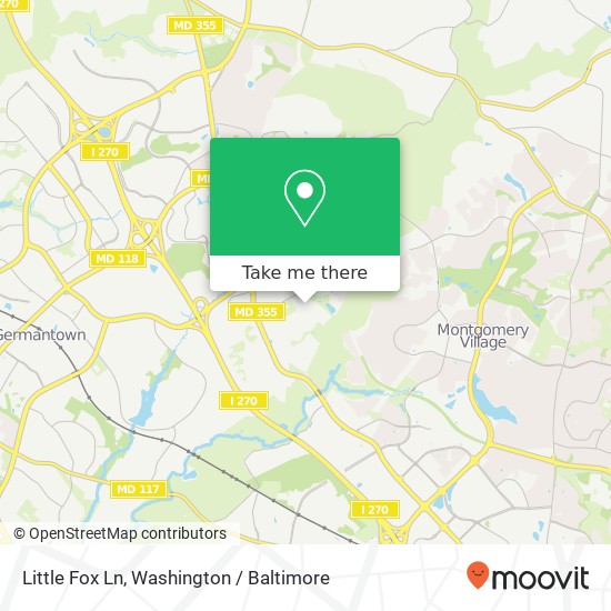 Mapa de Little Fox Ln, Germantown, MD 20876