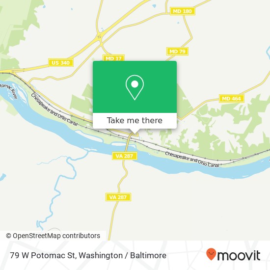 Mapa de 79 W Potomac St, Brunswick, MD 21716