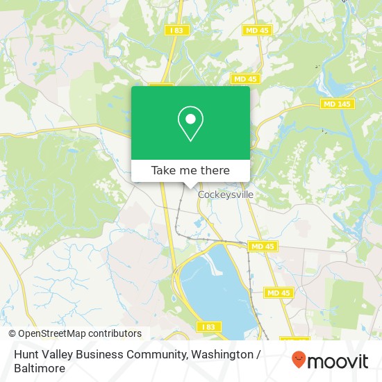 Hunt Valley Business Community map