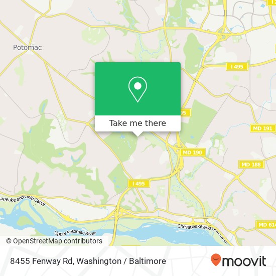 Mapa de 8455 Fenway Rd, Bethesda, MD 20817